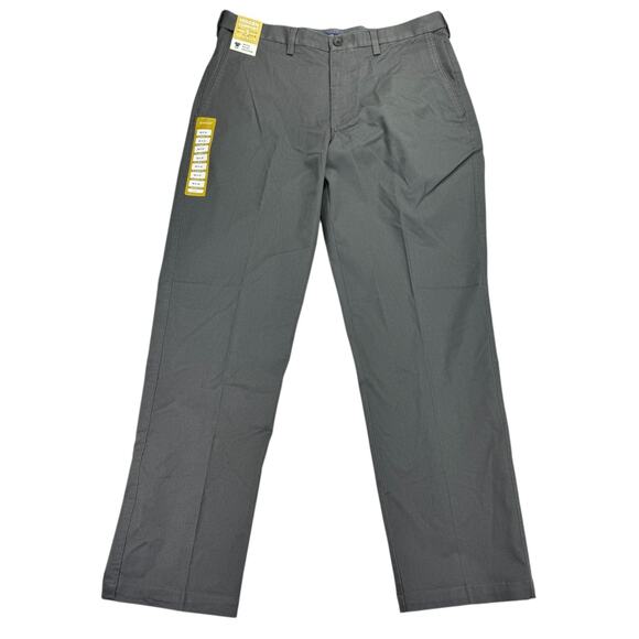 Haggar Mens 2-Way Stretch Premium Comfort Classic Fit Dress Pants Charcoal 36x32 - Picture 1 of 4